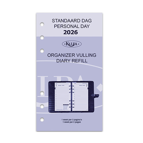 Kalpa Personal weekagenda met uurindeling 2026 jaardoos navulling (1 week per 2 pagina) 2-talig 262563 - 2