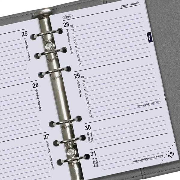 Kalpa Personal weekagenda met uurindeling 2026 navulling (1 week per 2 pagina) 2-talig 262562 - 3