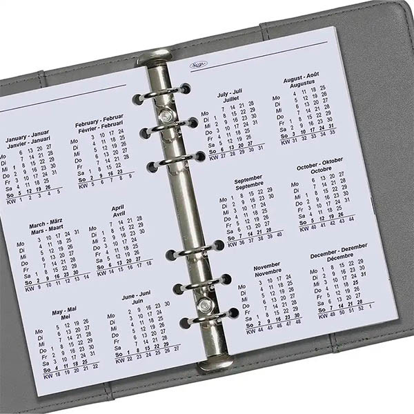 Kalpa Personal weekagenda met uurindeling 2027 navulling (1 week per 2 pagina) 4-talig 262597 - 7