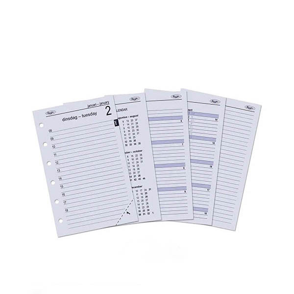 Kalpa Pocket dagagenda met uurindeling 2026 navulling (1 dag per pagina) 2-talig 262566 - 1