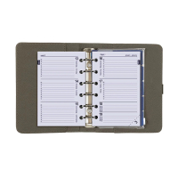Kalpa Pocket organizer met weekagenda met uurindeling nerf grijs (1 week per 2 pagina's) 2-talig 406167