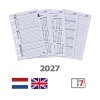 Kalpa Pocket weekagenda met uurindeling 2027 navulling (1 week per 2 pagina) 2-talig 263567 - 1