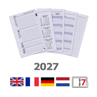 Kalpa Pocket weekagenda met uurindeling 2027 navulling (1 week per 2 pagina) 4-talig 262598