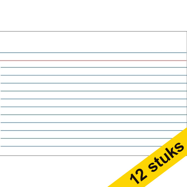 Aanbieding: 12x Kangaro systeemkaart gelinieerd 130 x 80 mm (100 stuks) 205153 - 1