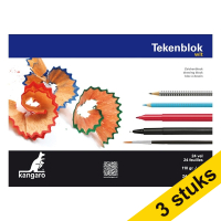 Aanbieding: 3x Kangaro schetsboek 24 x 32 cm 110 grams (24 vel)