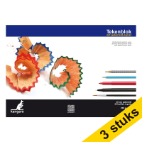 Aanbieding: 3x Kangaro schetsboek A3 200 grams wit gekorreld (20 vel)