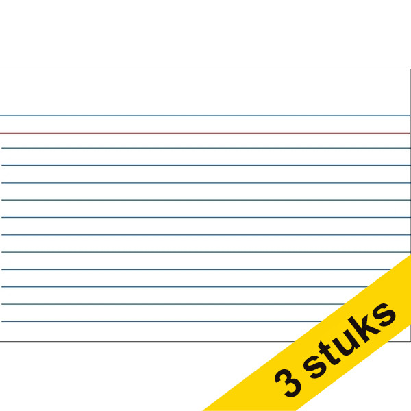 Aanbieding: 3x Kangaro systeemkaart gelinieerd 235 x 170 mm (100 stuks) 205165 - 1