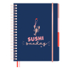 Kangaro Sushi Sunday spiraalblok A5 gelinieerd met 4 tabs 70 grams 160 vel K-PM610011 206924