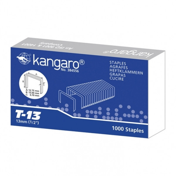 Kangaro T-13 tackernietjes (1000 stuks) K-7500128 204916 - 1