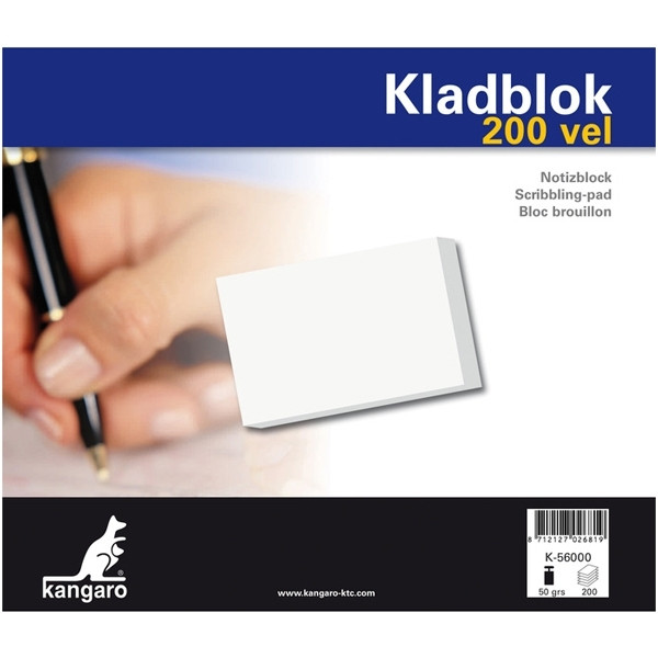 Kangaro kladblok 198 x 230 mm 200 vel blanco 205342 - 1