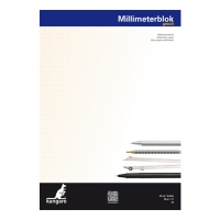Kangaro Transparentes Millimeterpapier DIN A4 – 24 Seiten, 80 G/m², Mit 1/5/10 Mm Raster In Orange – Ideal Für Technische Zeichnungen & Skizzen