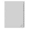 Kangaro plastic indexen A4 grijs met 12 tabs maanden (23-gaats) G412JM 206792