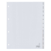 Kangaro plastic tabbladen A4 grijs met 12 tabs maanden (4-gaats)