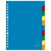 Kangaro plastic tabbladen A5 gekleurd met 10 tabs (17-gaats) A510M 206749