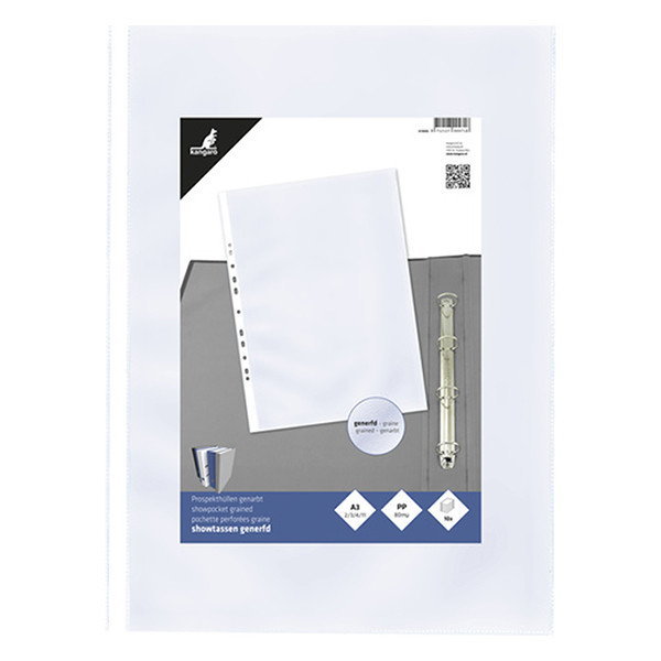 Kangaro showtas transparant A3 staand 11-gaats 80 micron (10 stuks) K-13042 205318 - 2
