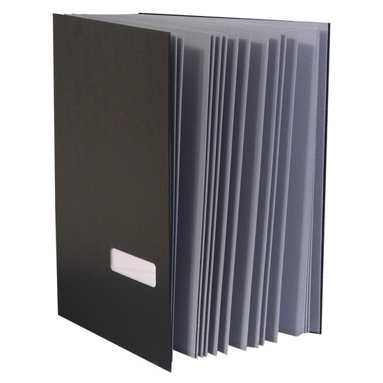 Kangaro vloeiboek met 20 compartimenten A4 zwart 55674 205052 - 1