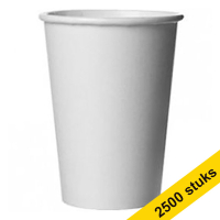 Kartonnen koffiebekers wit (2.500 stuks)