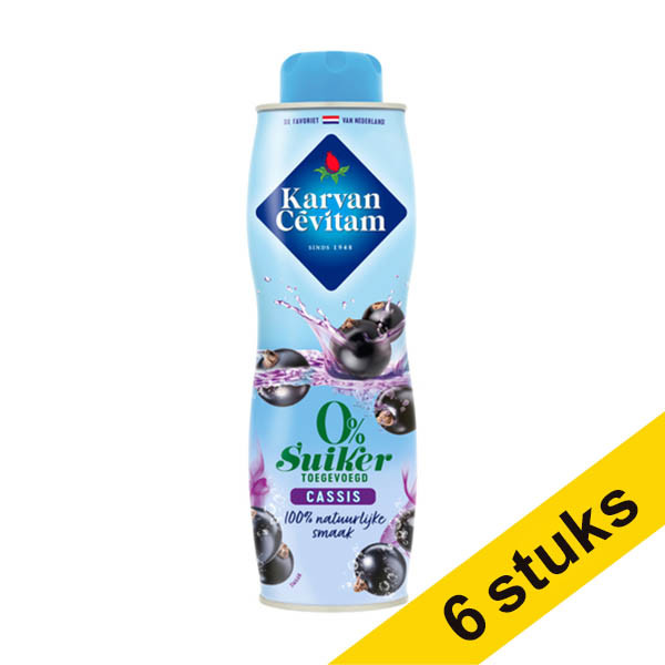 Aanbieding: 6x Karvan Cévitam limonadesiroop cassis 0% (600 ml) 137286 - 1