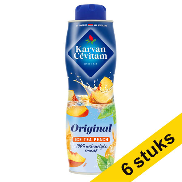 Aanbieding: 6x Karvan Cévitam limonadesiroop ice tea perzik (600 ml) 137284 - 1