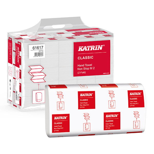 Katrin Classic Zig Zag handdoeken 2-laags 25 pakken geschikt voor Katrin handdoekdispenser Midi 100289 100289c 160001 61617 90168 SKA00107 - 1