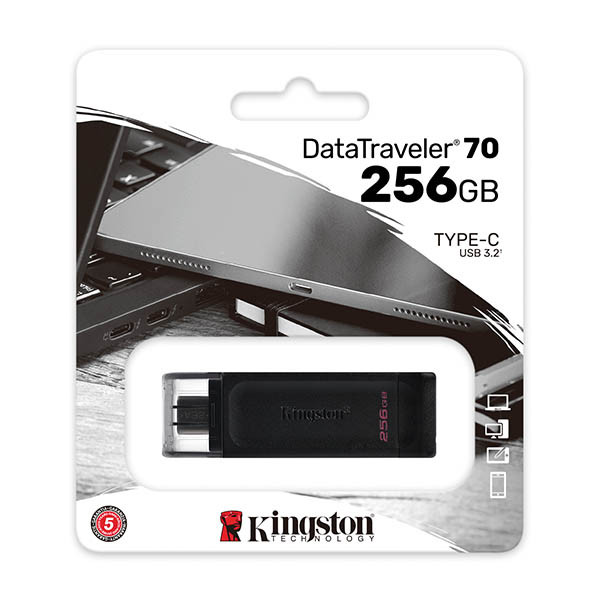 Kingston DataTraveler 70 USB-C 3.2-stick 256GB 255021 - 2
