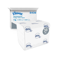 Kleenex 8408 gevouwen toiletpapier wit 2-laags 36 pakken SKL00063