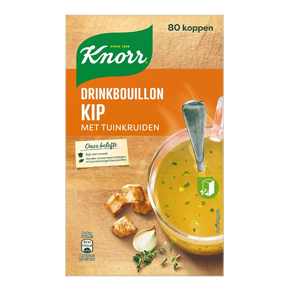 Knorr Kip Tuinkruiden drinkbouillon 175 ml (80 stuks) 422842 - 1