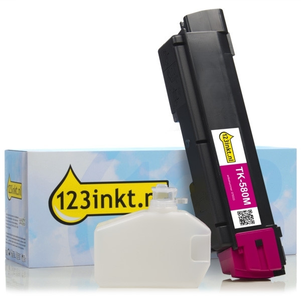 Kyocera TK-580M toner magenta (123inkt huismerk) 1T02KTBNL0C 079333 - 1