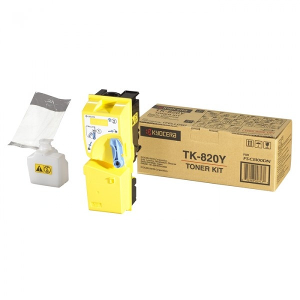 Kyocera TK-820Y toner geel (origineel) 1T02HPAEU0 079130 - 1