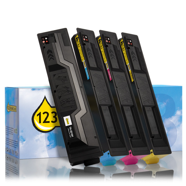 Kyocera aanbieding: TK-5215 K, C, M, Y zwart + 3 kleuren (123inkt huismerk)  131957 - 1