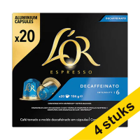 Aanbieding: 4x L'OR Espresso Decaffeinato koffiecups (20 stuks)