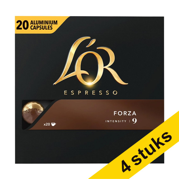 L'OR Espresso Aanbieding: 4x L'OR Espresso Forza koffiecups (20 stuks)  404267 - 1