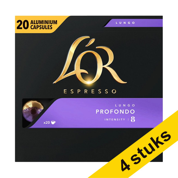 L'OR Espresso Aanbieding: 4x L'OR Espresso Lungo Profondo koffiecups (20 stuks)  404266 - 1