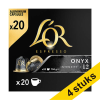 Aanbieding: 4x L'OR Espresso Onyx koffiecups (20 stuks)