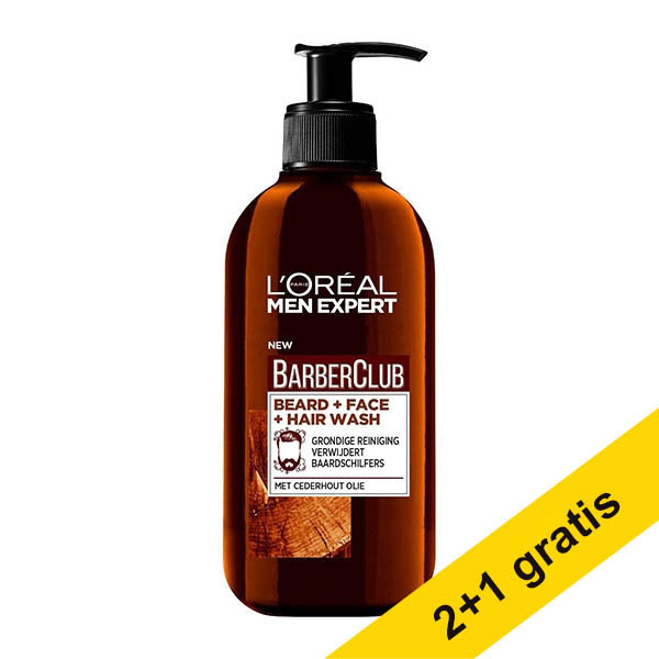 Aanbieding: 3x L'Oreal Men Expert Barber Club Wash Beard/Face (200 ml) SLO00257 - 1