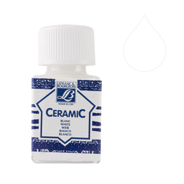 Lefranc Bourgeois Ceramic glas & porseleinverf 001 white (50 ml) 405118 - 1