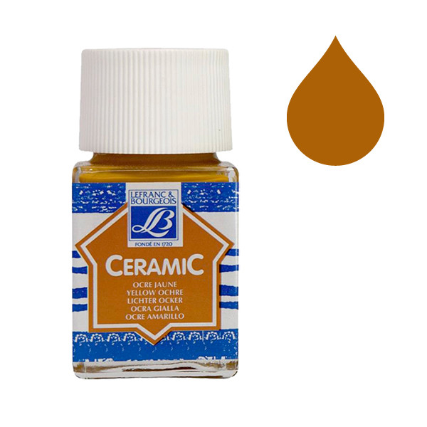 Lefranc Bourgeois Ceramic glas & porseleinverf 302 yellow ochre (50 ml) 210333 405124 - 1