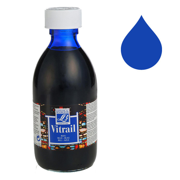 Lefranc Bourgeois Vitrail glas & porseleinverf 025 blue (250 ml) 405093 - 1