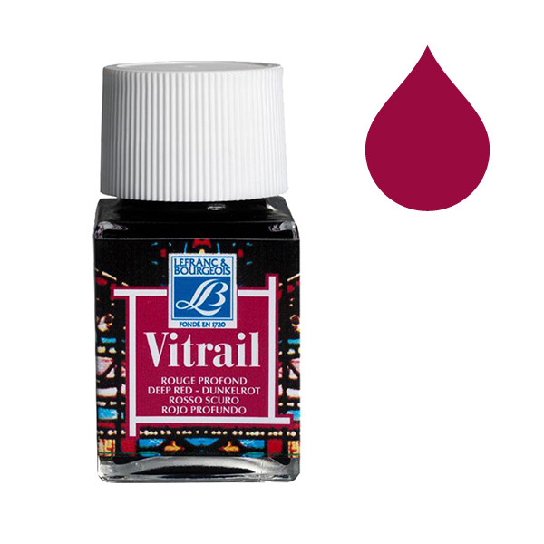 Lefranc Bourgeois Vitrail glas & porseleinverf 466 deep red (50 ml) 211584 405114 - 1