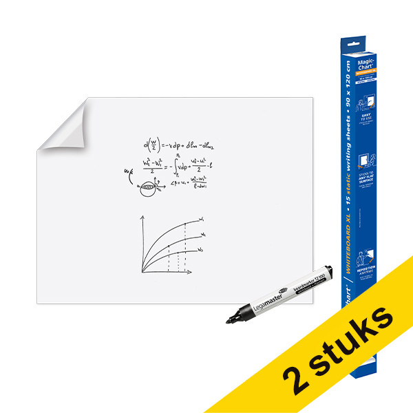 Aanbieding: 2x Legamaster Magic-Chart XL whiteboard folie 90 x 120 cm (15 vel) 261995 - 1