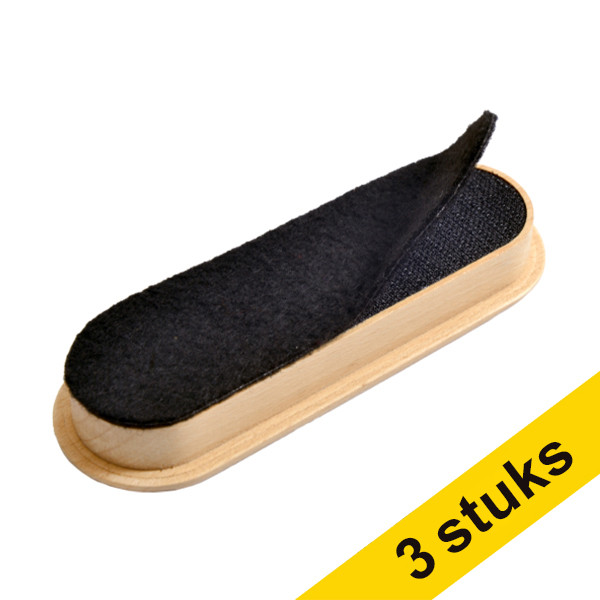 Aanbieding: 3x Legamaster Wooden magnetische whiteboardwisser navulling (10 stuks) 262089 - 1