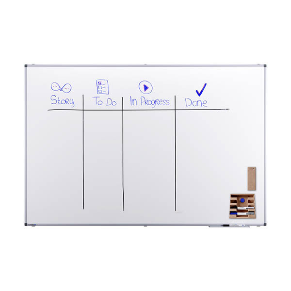 Legamaster Premium whiteboard magnetisch gelakt staal 180 x 120 cm 262047 - 3