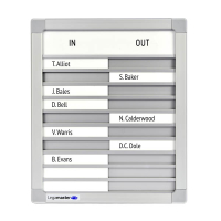 Legamaster aan-afwezigheidsbord (31 x 26 cm) 291416