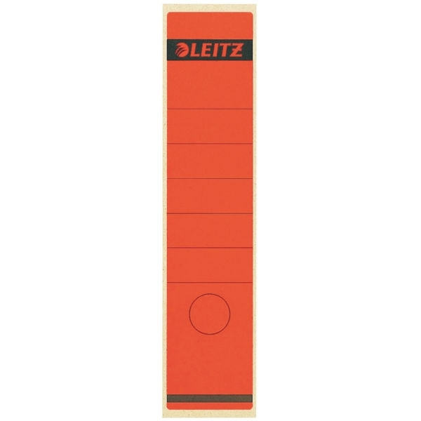 Leitz 1640 zelfklevende rugetiketten breed 61 x 285 mm rood (10 stuks) 16400025 211032 - 1