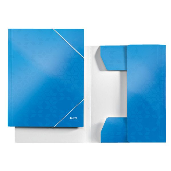 Leitz 3982 WOW 3-klepsmap karton blauw metallic A4 39820036 202836 - 1