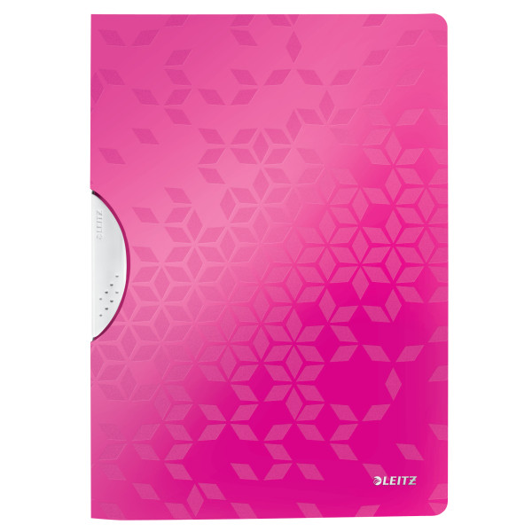 Leitz 4185 WOW colorclip klemmap roze metallic A4 voor 30 pagina's 41850023 211901 - 1