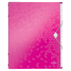 Leitz 4634 WOW sorteermap roze metallic (12 tabs) 46340023 211895