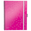 Leitz 4645 WOW be mobile book A4 geruit 80 grams 80 vel roze metallic