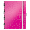 Leitz 4645 WOW be mobile book A4 geruit 80 grams 80 vel roze metallic 46450023 211862