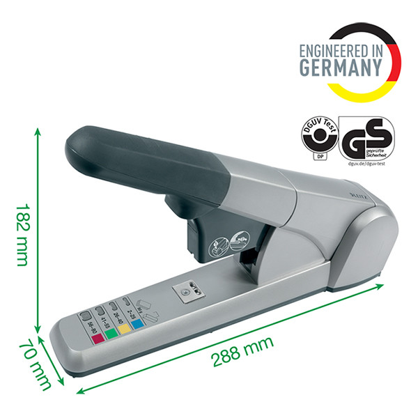 Leitz 5551 Heavy Duty nietmachine grijs (80 vel) 55510084 211370 - 4